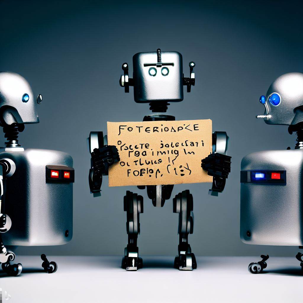 Robots exercising free speech. Roboty realizujące wolność słowa. 